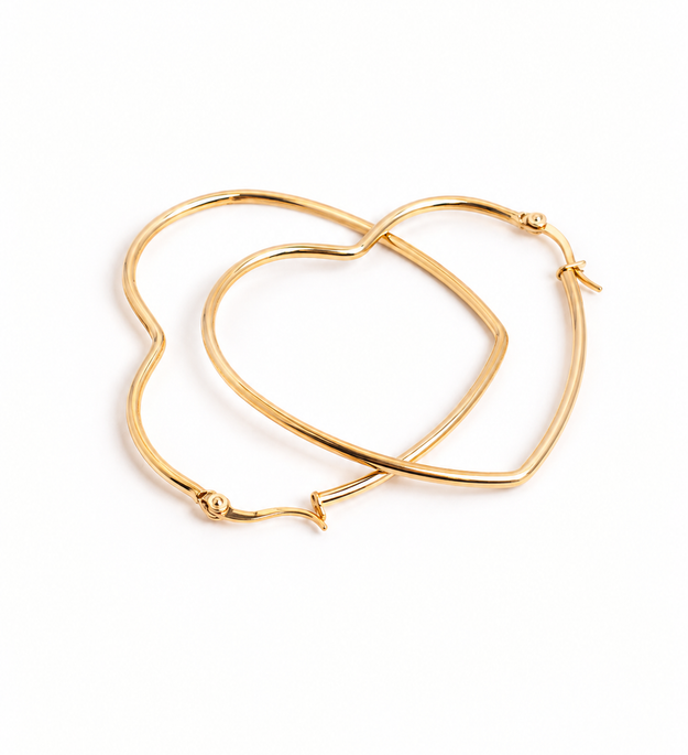 Aretes Fantasía Aro Dorado Grande Importados