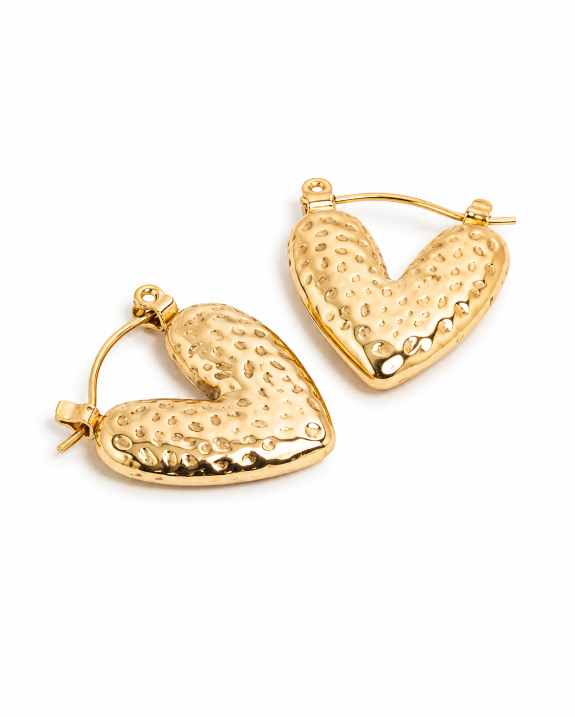 Aretes Fantasía Corazón Dorado Importados