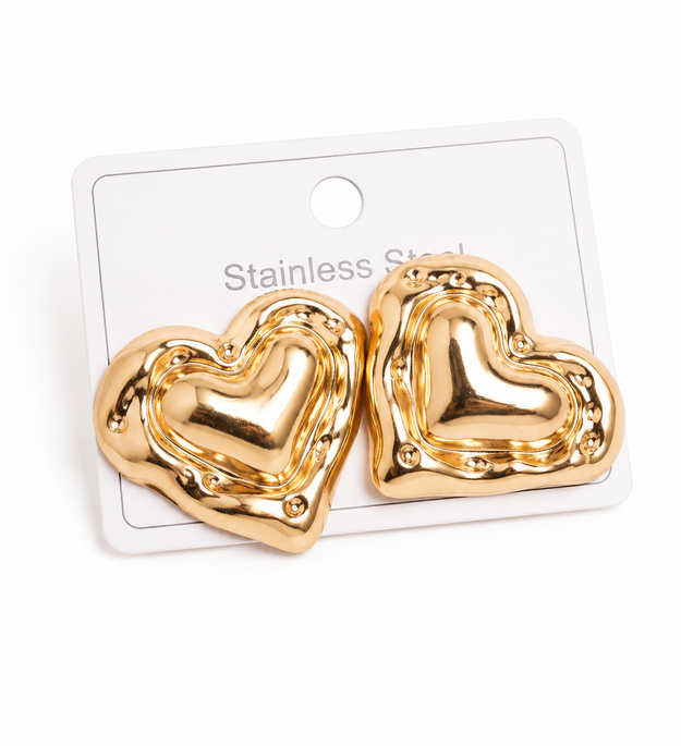 Aretes Fantasía Flor Dorada Importados