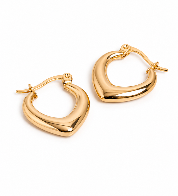 Aretes Fantasía Óvalo Texturizado Dorado Importados