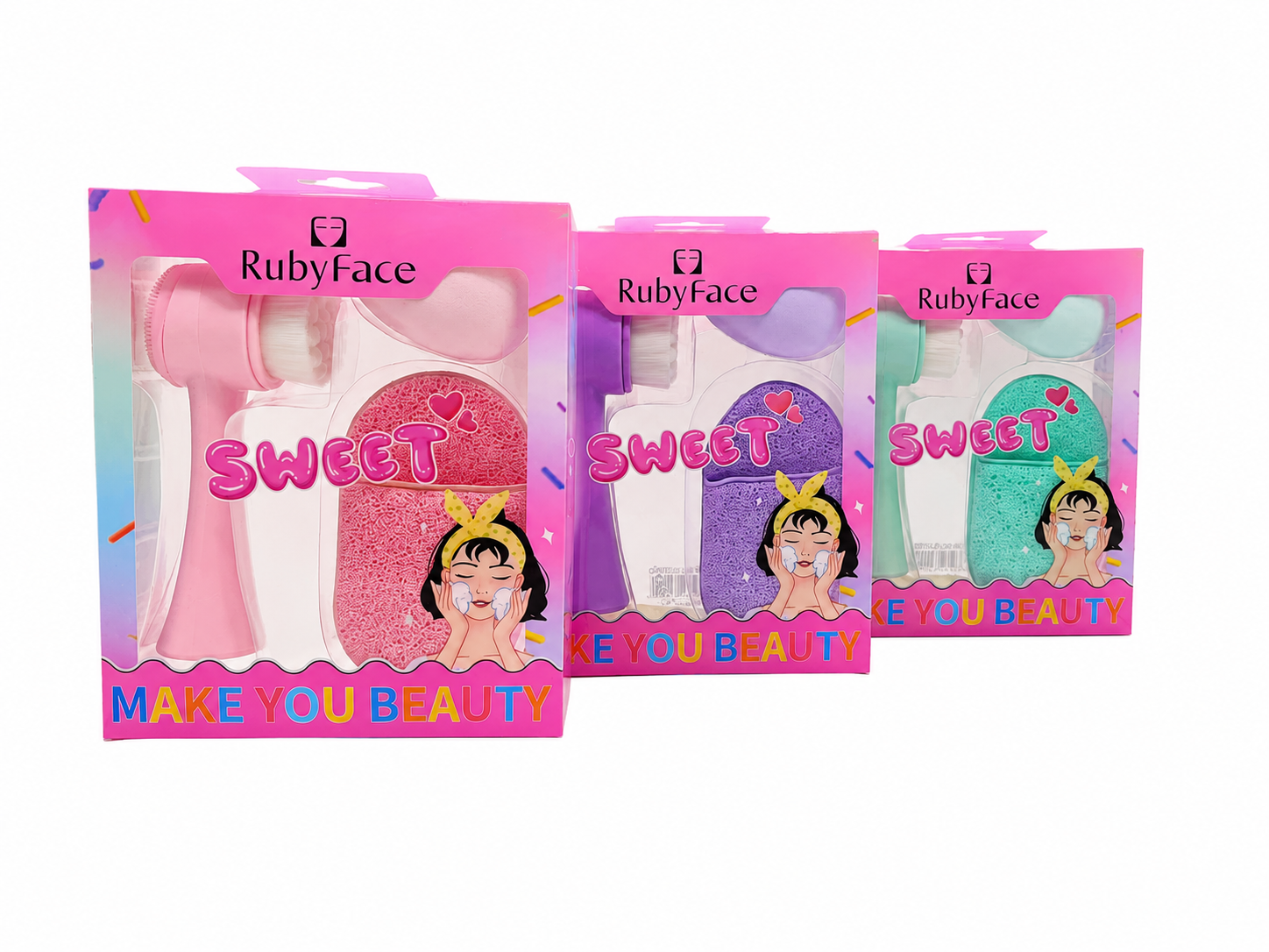 Kit Limpieza Facial Con Esponja Exfoliante Incluida Importados