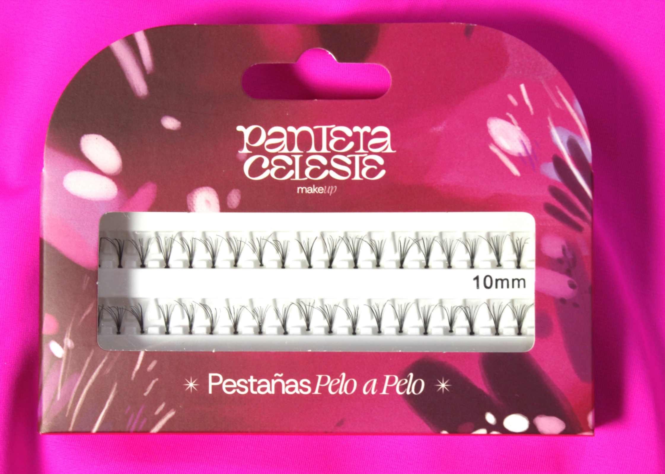 Pestañas Punto A Punto 10 mm Pantera Celeste