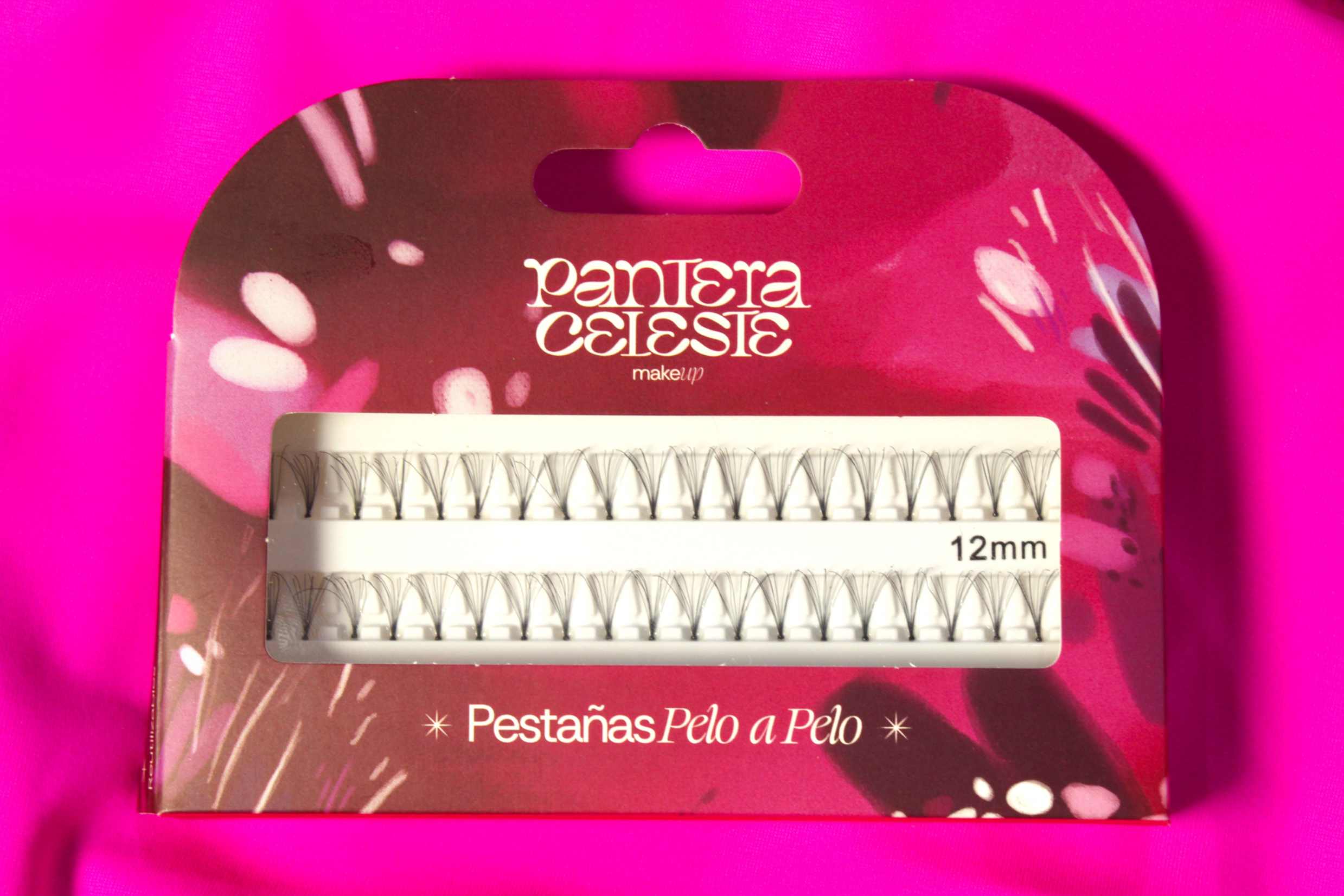 Pestañas Punto A Punto 12 mm Pantera Celeste