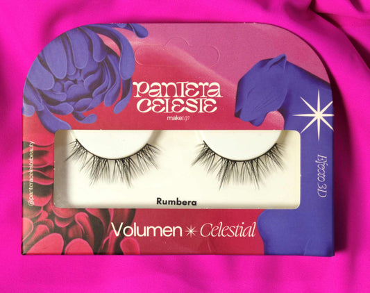 Pestañas Rumbera Pantera Celeste