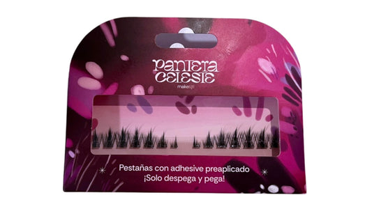 Pestañas C14 Euforia Cluster Preadhesiva Pantera Celeste