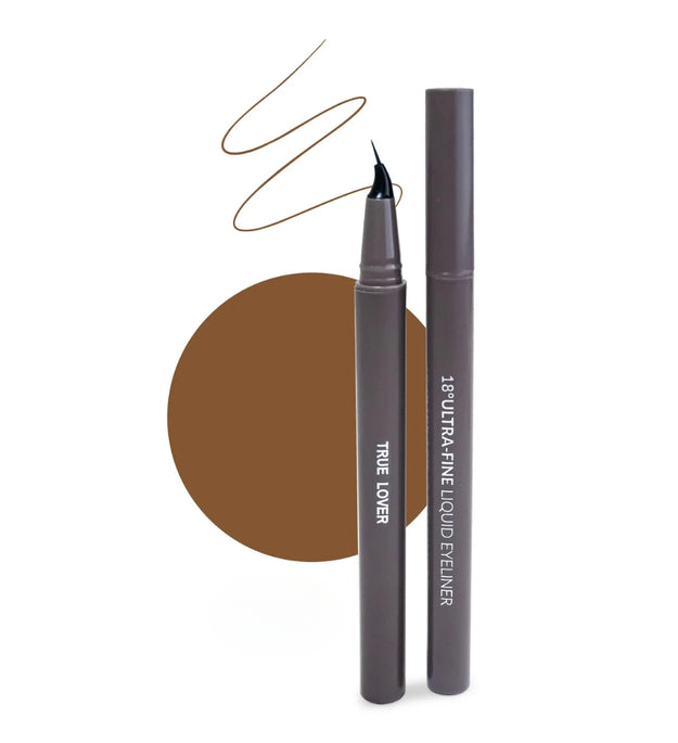 18 Delineador de ojos líquido ultrafino n.° 2 Marrón oscuro True Lover