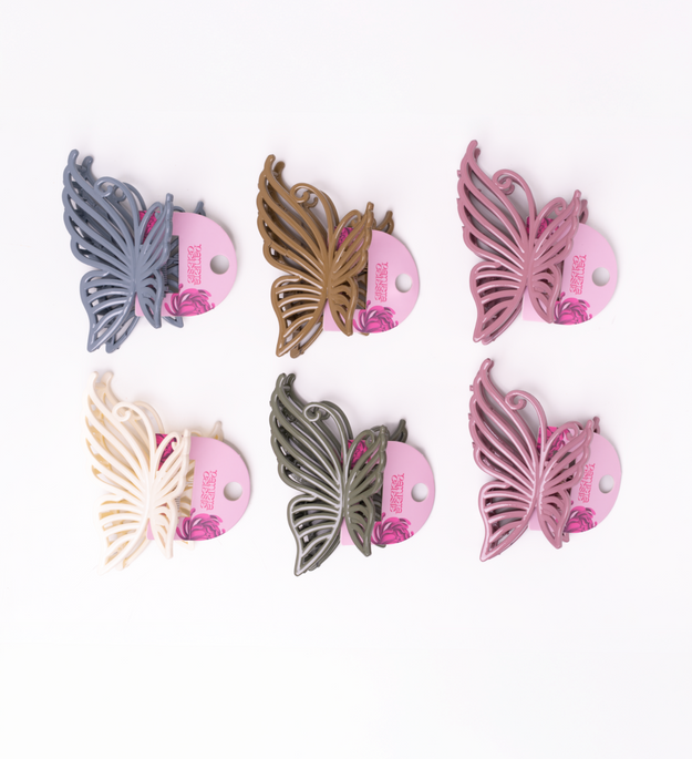 PC Pinzas Para El Cabello Tipo Mariposa