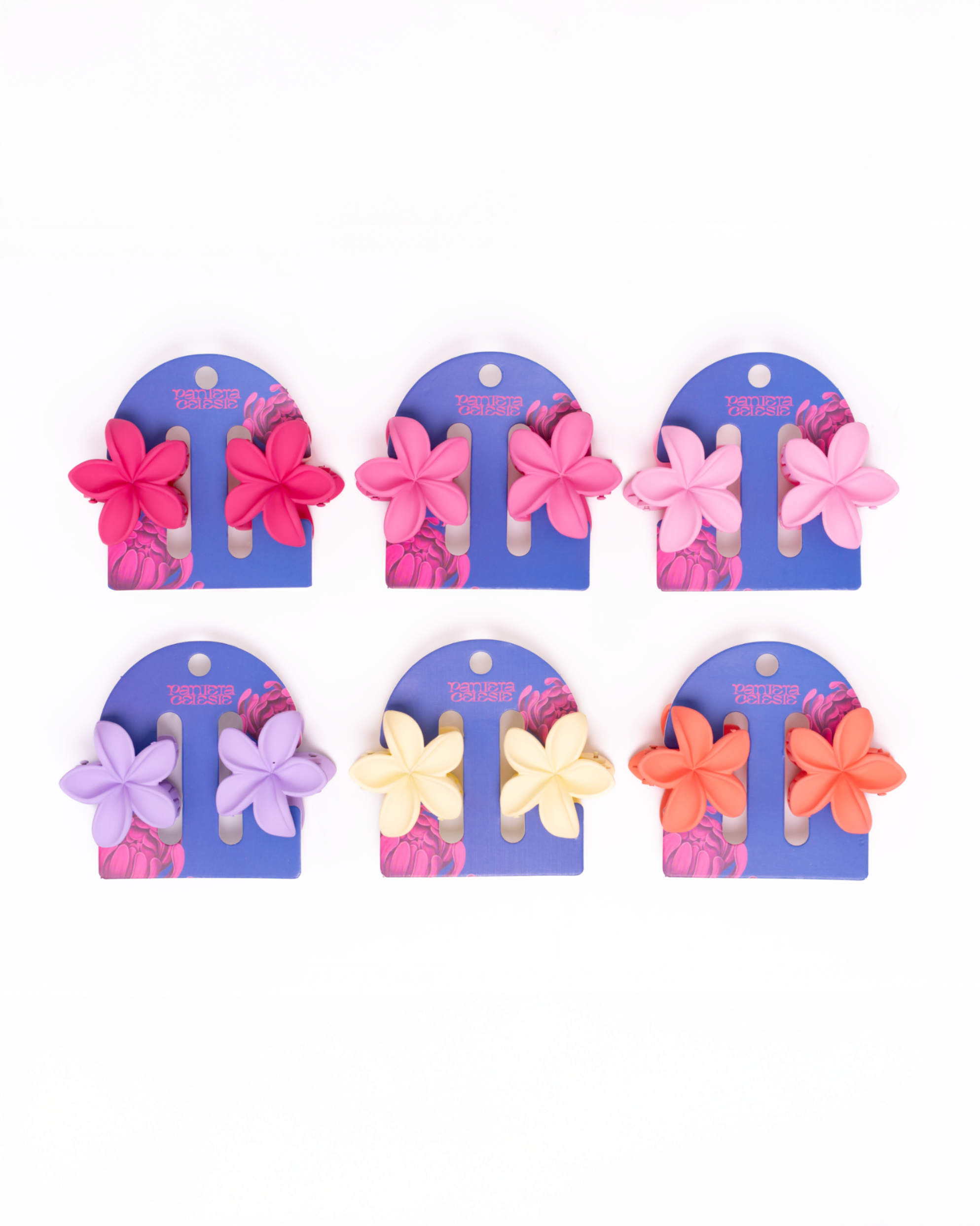 PC Set 2 Piezas Pinzas Para Pelo Tipo Flor