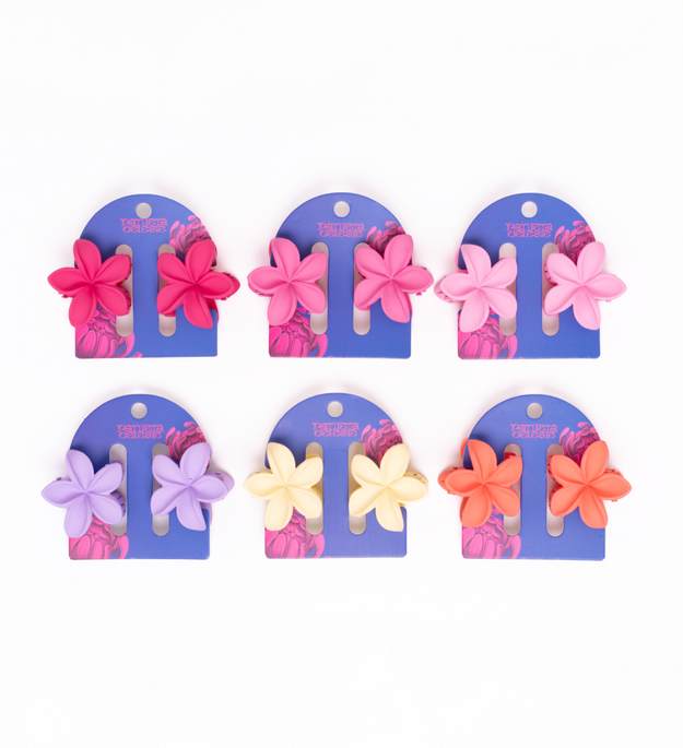PC Set 2 Piezas Pinzas Para Pelo Tipo Flor