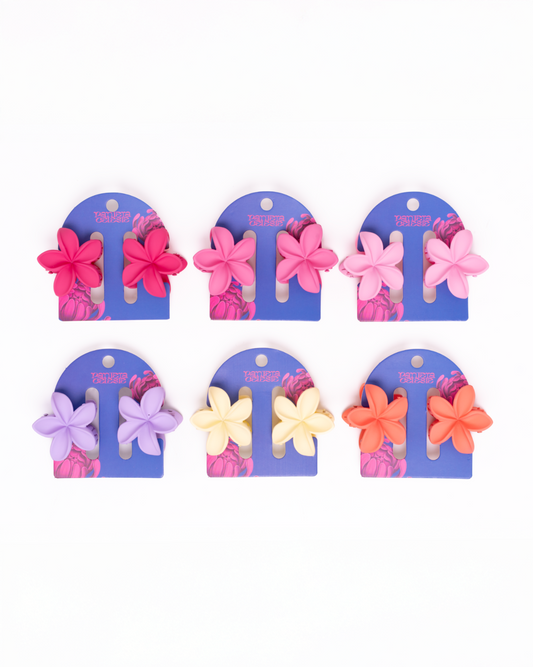 PC Set 2 Piezas Pinzas Para Pelo Tipo Flor