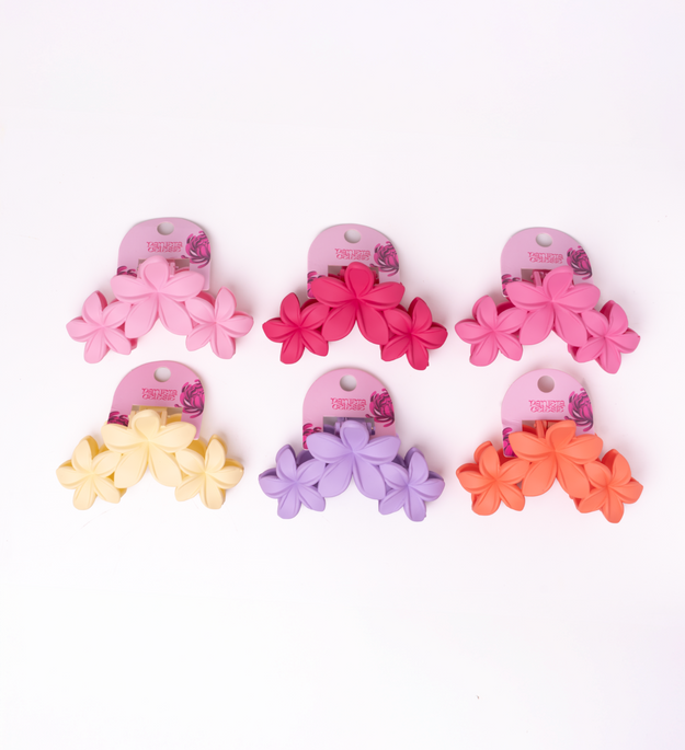 PC Set De 3 Piezas De Pinzas Para El Cabello Tipo Flor