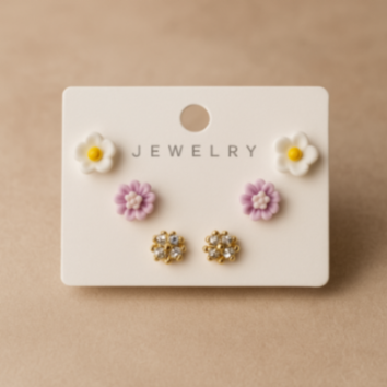 Set De Aretes De Fantasía X 3 Pares Cada P230 Importados