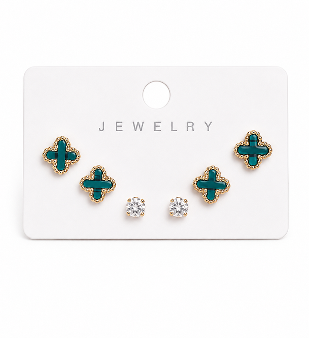 Set De Aretes De Fantasía X 3 Pares Cada P226 Importados