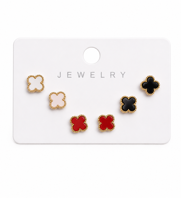 Set De Aretes De Fantasía X 3 Pares Cada P234 Importados