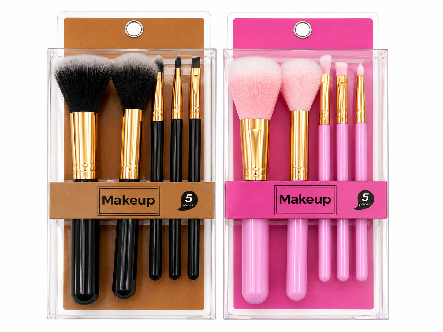 Set De Brochas Para Cosméticos 5 Unidades Importados
