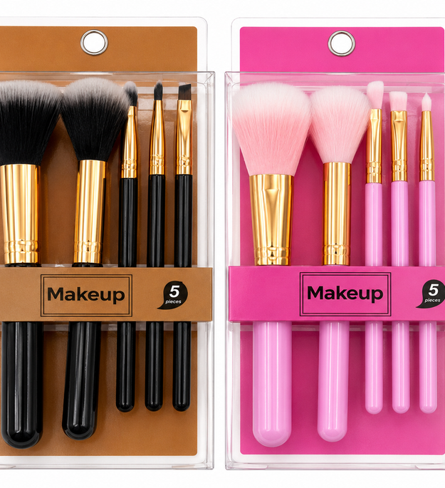 Set De Brochas Para Cosméticos 5 Unidades Importados