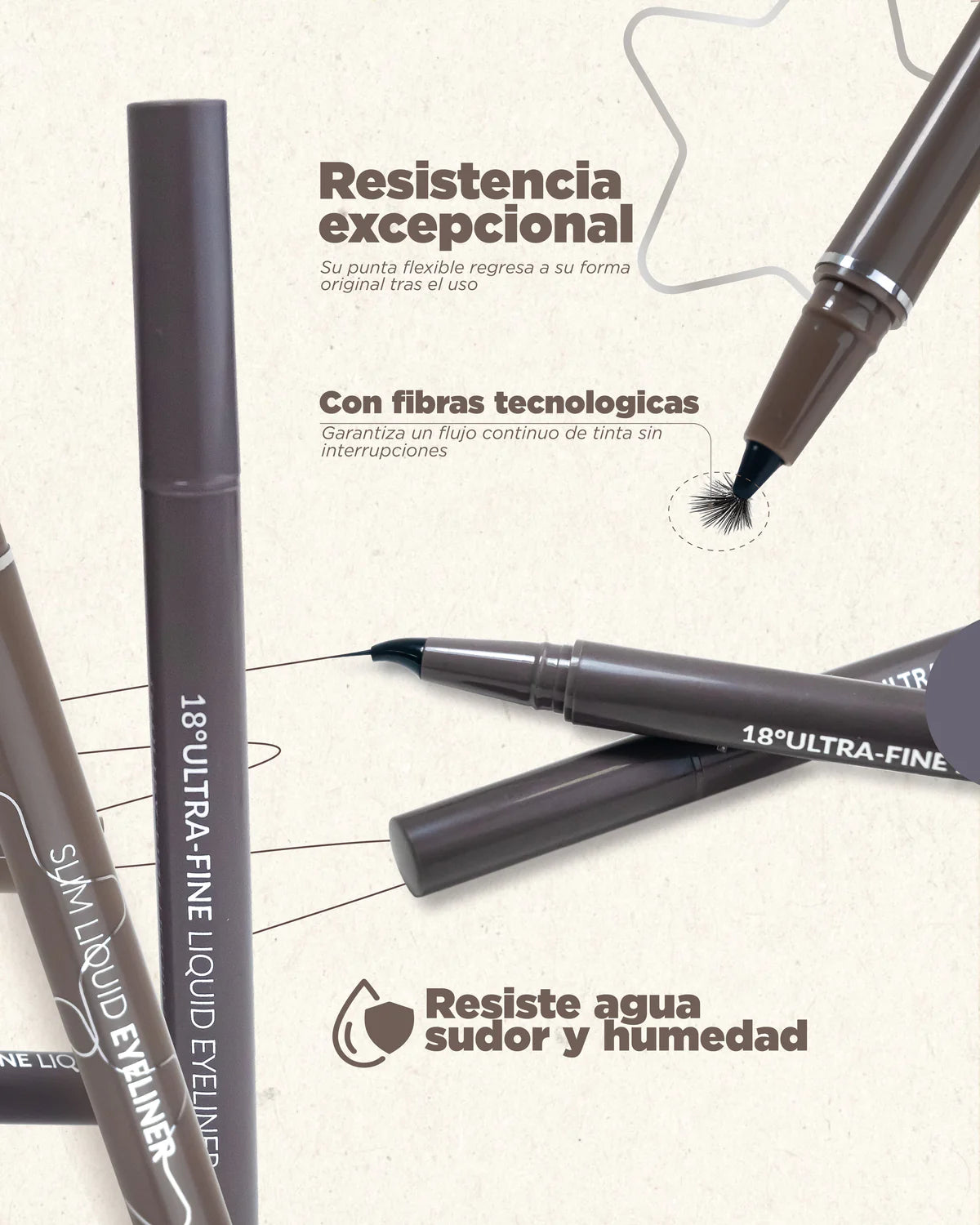 18 Delineador de ojos líquido ultrafino n.° 1 Negro True Lover