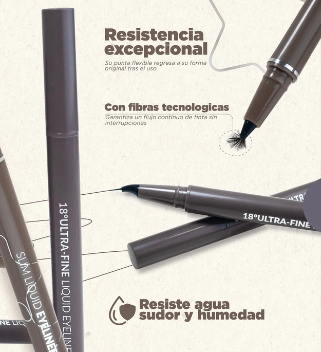18 Delineador de ojos líquido ultrafino n.° 1 Negro True Lover