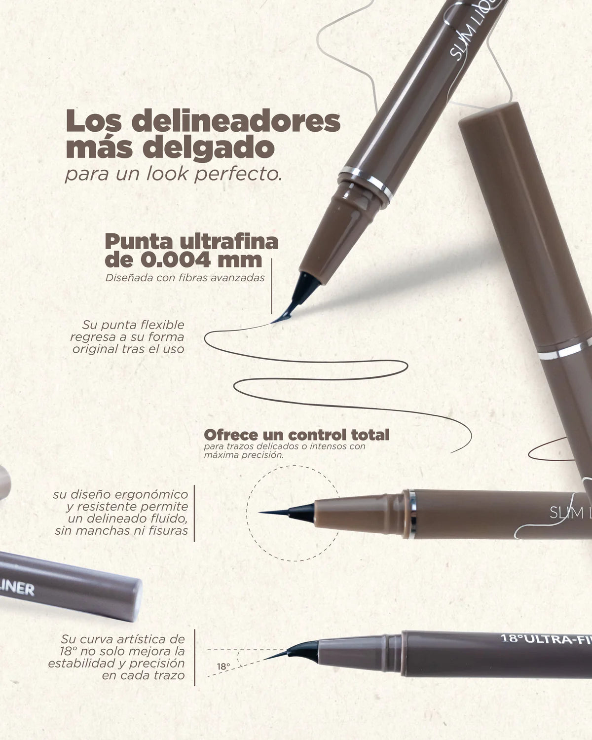 18 Delineador de ojos líquido ultrafino n.° 1 Negro True Lover