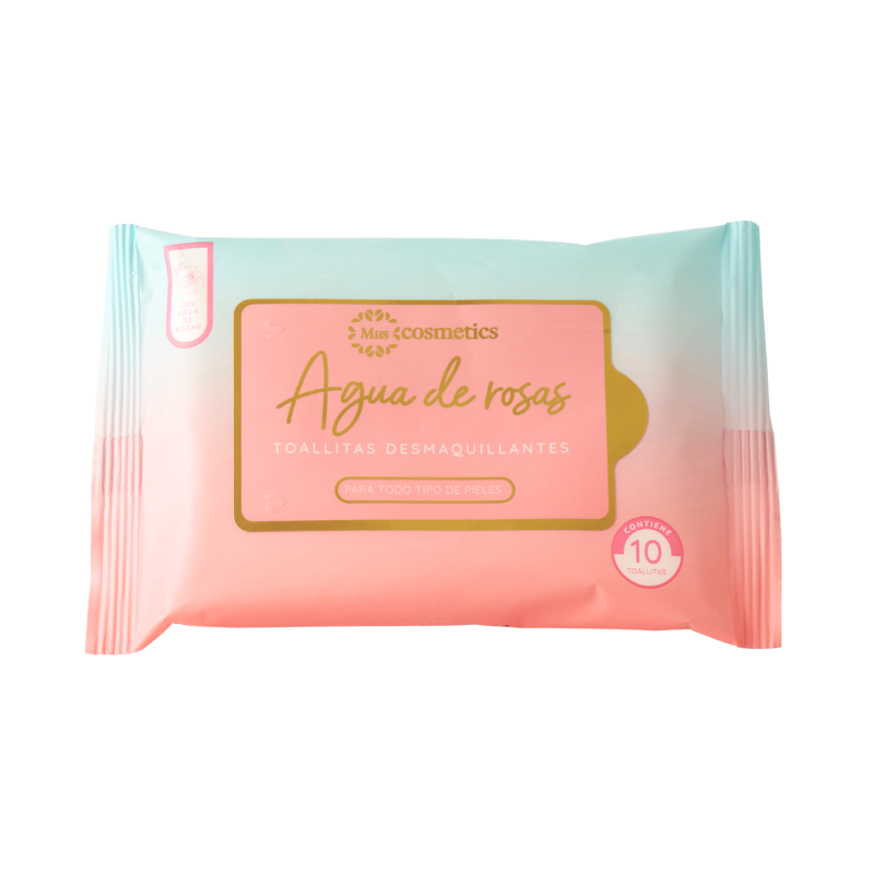 MIIS Toallitas Desmaquillantes X 10 Agua De Rosas